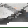 Mexen Silo свободностояща ъглова лява релефна вана 170 x 80 см, бяла/сива, прелив розово злато - 52891708062L-60