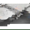 Mexen Silo свободностояща ъглова вана лява каналирана 170 x 80 см, бяла/сива, преливане четкано мед - 52891708062L-65