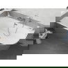 Mexen Silo самостоятелна вана за монтаж в ляв ъгъл, оребрена 170 x 80 см, бяла/сива, преливник gun metal - 52891708062L-95