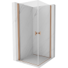 Mexen Mist-B Duo окачена душ кабина 85 x 85 см, прозрачна, четкана мед - 8A2-085-085-65-00