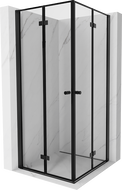 Mexen Mist-F Duo сгъваема душ кабина 95 x 95 см, черна рамка, черна - 8A6-095L-095P-70-70
