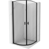 Mexen Mist овална душ кабина 90 x 90 см, черна рамка, черна - 8A31-090-090-70-70