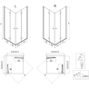 Mexen Mist-F Duo сгъваема душ кабина 80 x 110 см, черна рамка, черна -  8A6-080L-110P-70-70