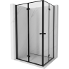Mexen Mist-F Duo сгъваема душ кабина 80 x 110 см, черна рамка, черна -  8A6-080L-110P-70-70