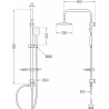 Mexen T62 душова колона, черна - 798626293-70