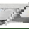 Mexen Silo свободностояща вана ъглова дясна с рифел 170 x 80 см, бяло/сиво, хромиран прелив - 52891708062P-01