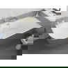 Mexen Silo свободно стояща ъглова вана, дясна, релефна 170 x 80 см, бяла/сива, златист преливник - 52891708062P-50