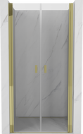 Mexen Mist врата за душ кабина 85 cm, прозрачни, златисти - 8A7-085-000-50-00