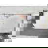 Mexen Silo свободностояща ъглова дясна оребрена вана 170 x 80 cm, бяла/сива, преливане розово злато - 52891708062P-60