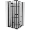 Душ кабина Mexen Mist-F Duo 70 x 70 см, сгъваема, черна решетка, черна - 8A6-070L-070P-70-77