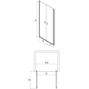 Mexen Mist врати за душ кабина, отваряеми, 120 cm, прозрачни, матирано мед - 8A7-120-000-65-00
