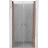 Mexen Mist врати за душ кабина, отваряеми, 120 cm, прозрачни, матирано мед - 8A7-120-000-65-00