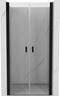 Mexen Mist врата за душ кабина, 120 см, прозрачни, черни - 8A7-120-000-70-00