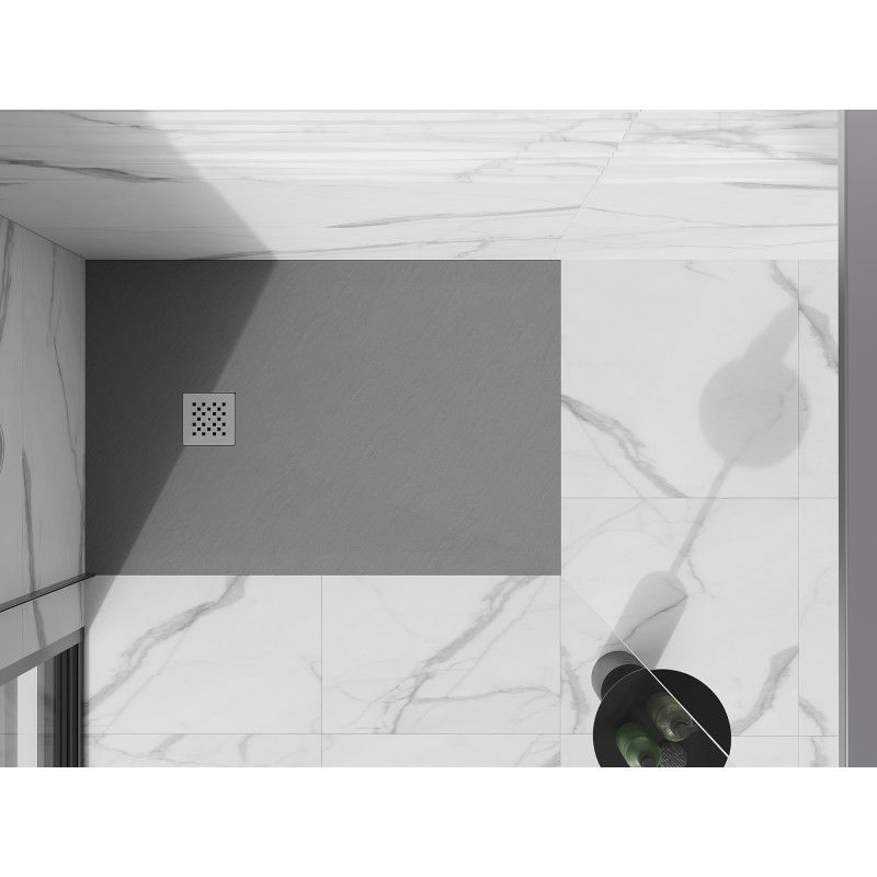 Mexen Stone+ композитен правоъгълен душ корито 130 x 80 см, сив бетон - 44618013
