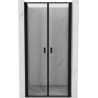 Mexen Mist панти за душ врати 75 см, черна рамка, черни - 8A7-075-000-70-70