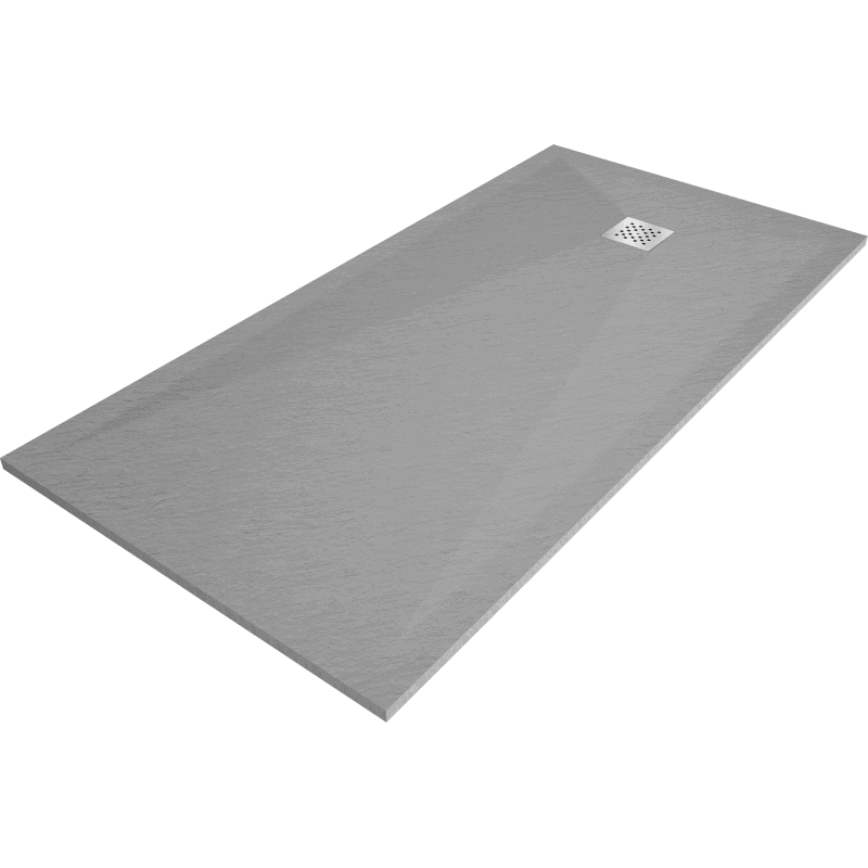 Правоъгълна композитна душ корито Mexen Stone+ 180 x 80 см, сиво-бетон - 44618018