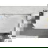 Mexen Silo свободностояща ъглова вана дясна оребрена 170 x 80 см, бяла/сива, преливане от четкан никел - 52891708062P-97