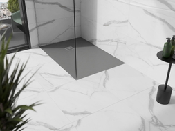 Mexen Stone+ правоъгълно композитно поддушово корито 100 x 90 см, сиво-бетон