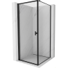 Mexen Mist-B лява врата на душ кабина 90 x 90 см, черна рамка, черна - 8A2T-090-090-70-70-L