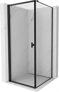 Mexen Mist-B лява врата на душ кабина 90 x 90 см, черна рамка, черна - 8A2T-090-090-70-70-L