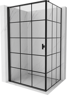 Mexen Mist-B сгъваема лява душ кабина 70 x 85 см, черна решетка, черна - 8A2T-070-085-70-77-L