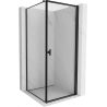 Mexen Mist-B душ кабина отваряема, дясна 70 x 70 см, черна рамка, черна - 8A2T-070-070-70-70-P