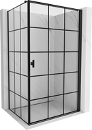 Mexen Mist-B душ кабина врата отваряема дясна 80 x 85 см, черна решетка, черна - 8A2T-080-085-70-77-P