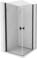 Mexen Mist-B Duo отваряема душ кабина 80 x 80 см, прозрачна, черна - 8A2-080-080-70-00