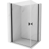 Mexen Mist-B Duo сгъваема душ кабина 90 x 85 см, прозрачна, черна - 8A2-090-085-70-00