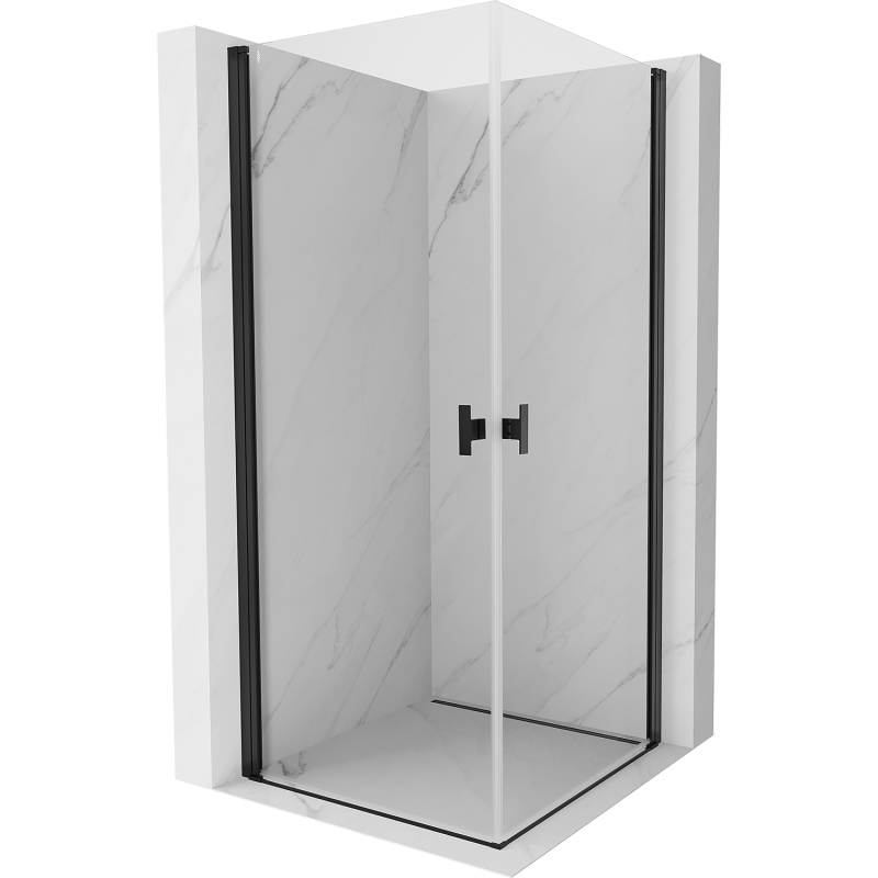 Mexen Mist-B Duo душ кабина с врати 90 x 90 см, прозрачна, черна - 8A2-090-090-70-00
