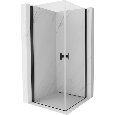 Mexen Mist-B Duo душ кабина с врати 90 x 90 см, прозрачна, черна - 8A2-090-090-70-00