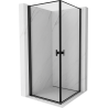 Mexen Mist-B Duo отваряща се душ кабина 70 x 70 см, черна рамка, черна - 8A2-070L-070P-70-70