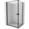 Mexen Mist-B Duo кабина за душ с панти 100 x 80 см, черна рамка, черна - 8A2-100L-080P-70-70