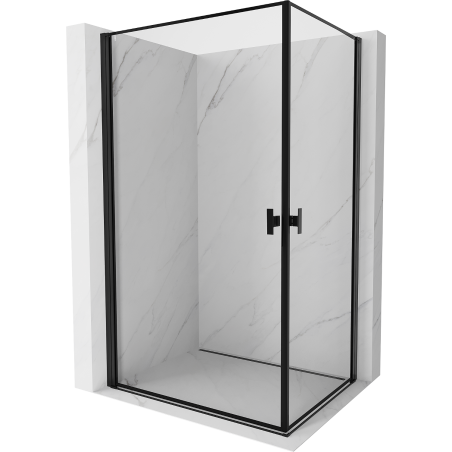 Mexen Mist-B Duo сгъваем душ кабина 80 x 90 см, черна рамка, черна - 8A2-080L-090P-70-70