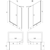 Mexen Mist-B душ врати с панти 95 см, прозрачни, черни - 8A2-095-001-70-00