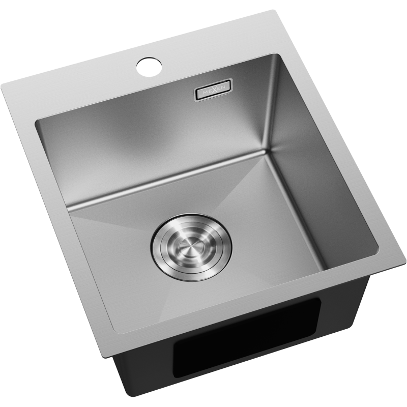Mexen Solix стоманена мивка с 1 камера 400 x 450 мм, инокс - 6401401000-01
