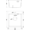 Mexen Solix стоманена мивка с 1 корито 400 x 450 mm, инокс HC - 6401401000-01HC