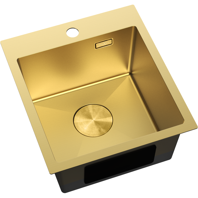Mexen Solix стоманена мивка с 1 отделение 400 x 450 мм, златна - 6401401000-55