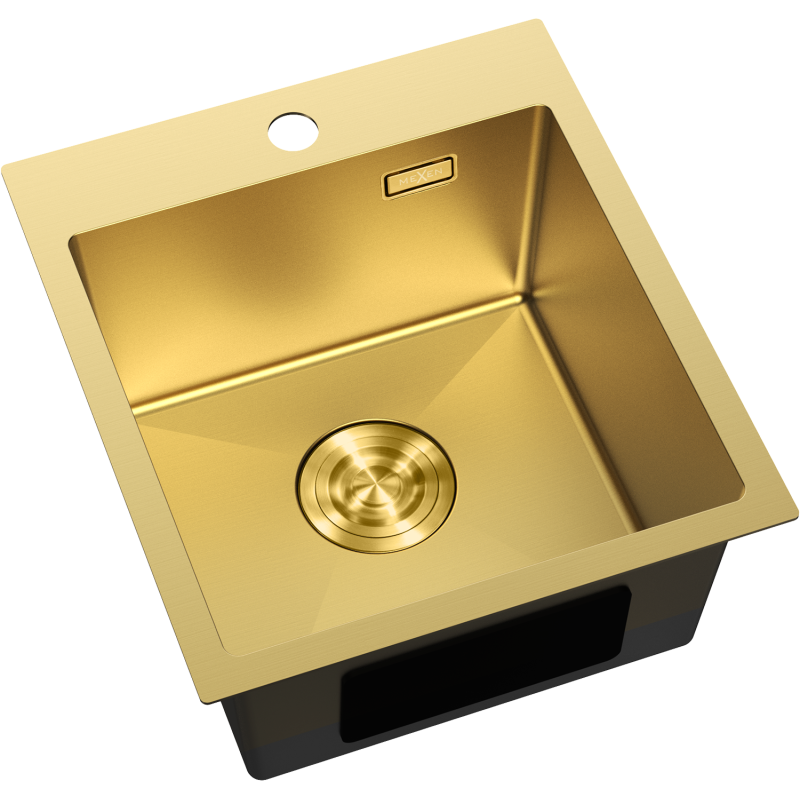 Mexen Solix стоманена мивка с 1 отделение 400 x 450 мм, златна - 6401401000-55