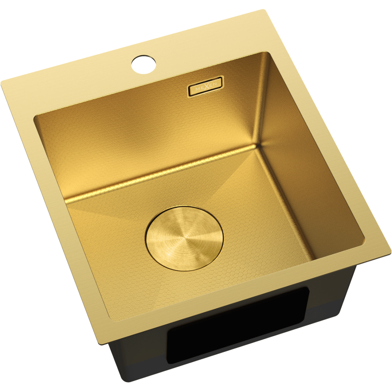 Mexen Solix мивка от неръждаема стомана с 1 отделение 400 x 450 мм, златист HC - 6401401000-55HC