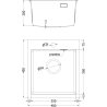 Mexen Solix стоманена мивка с 1 отделение 400 x 450 mm, черен - 6401401000-70