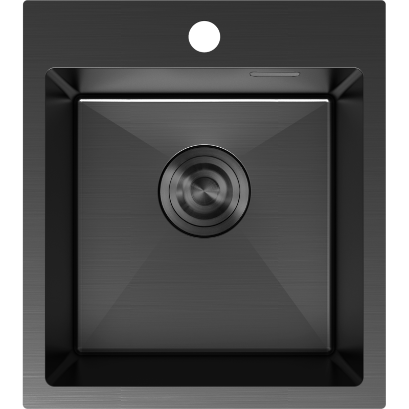 Mexen Solix мивка от неръждаема стомана с 1 отделение 400 x 450 мм, черен - 6401401000-70