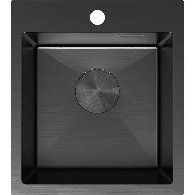 Mexen Solix мивка от неръждаема стомана с 1 отделение 400 x 450 мм, черен - 6401401000-70