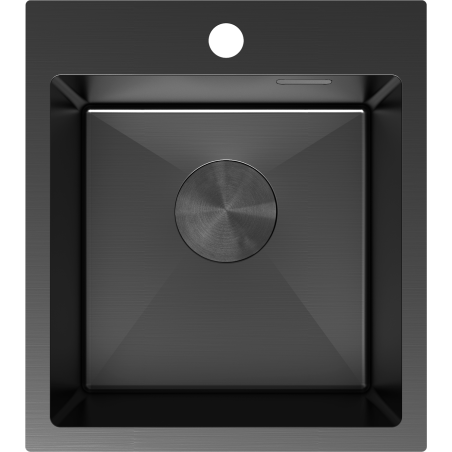 Mexen Solix мивка от неръждаема стомана с 1 отделение 400 x 450 мм, черен - 6401401000-70