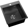 Mexen Solix мивка от неръждаема стомана с 1 отделение 400 x 450 мм, черен HC - 6401401000-70HC