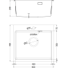Миална мивка Mexen Solix с 1 отделение, стоманена, 500 x 450 mm, златно - 6402501000-55