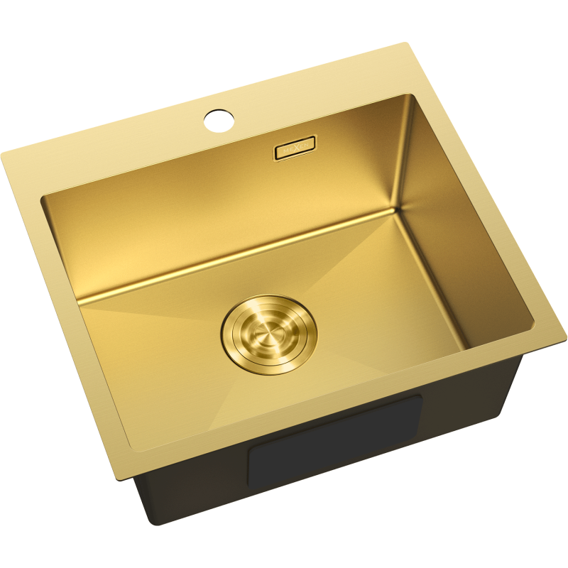 Mexen Solix стоманена мивка с едно отделение 500 x 450 mm, златна - 6402501000-55