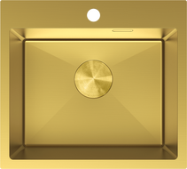 Миална мивка Mexen Solix с 1 отделение, стоманена, 500 x 450 mm, златно - 6402501000-55