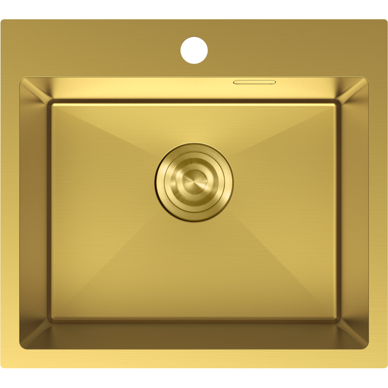 Mexen Solix стоманена мивка с едно отделение 500 x 450 mm, златна - 6402501000-55
