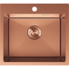 Mexen Solix кухненска мивка от неръждаема стомана, 1-коморна, 500 x 450 мм, мед - 6402501000-65